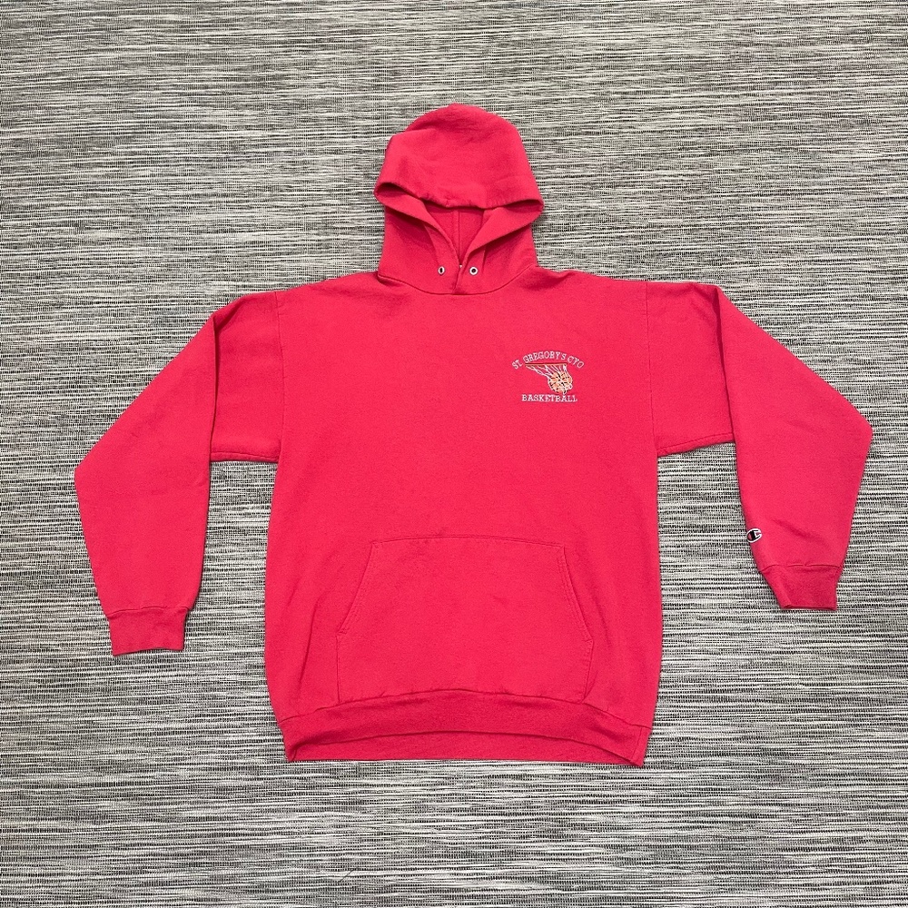 Vintage Red Champion Athletic Hoodie